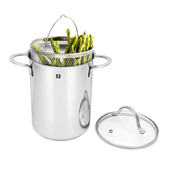 Oala pentru sparanghel/paste, inox, 16cm/4,2L - Zokura